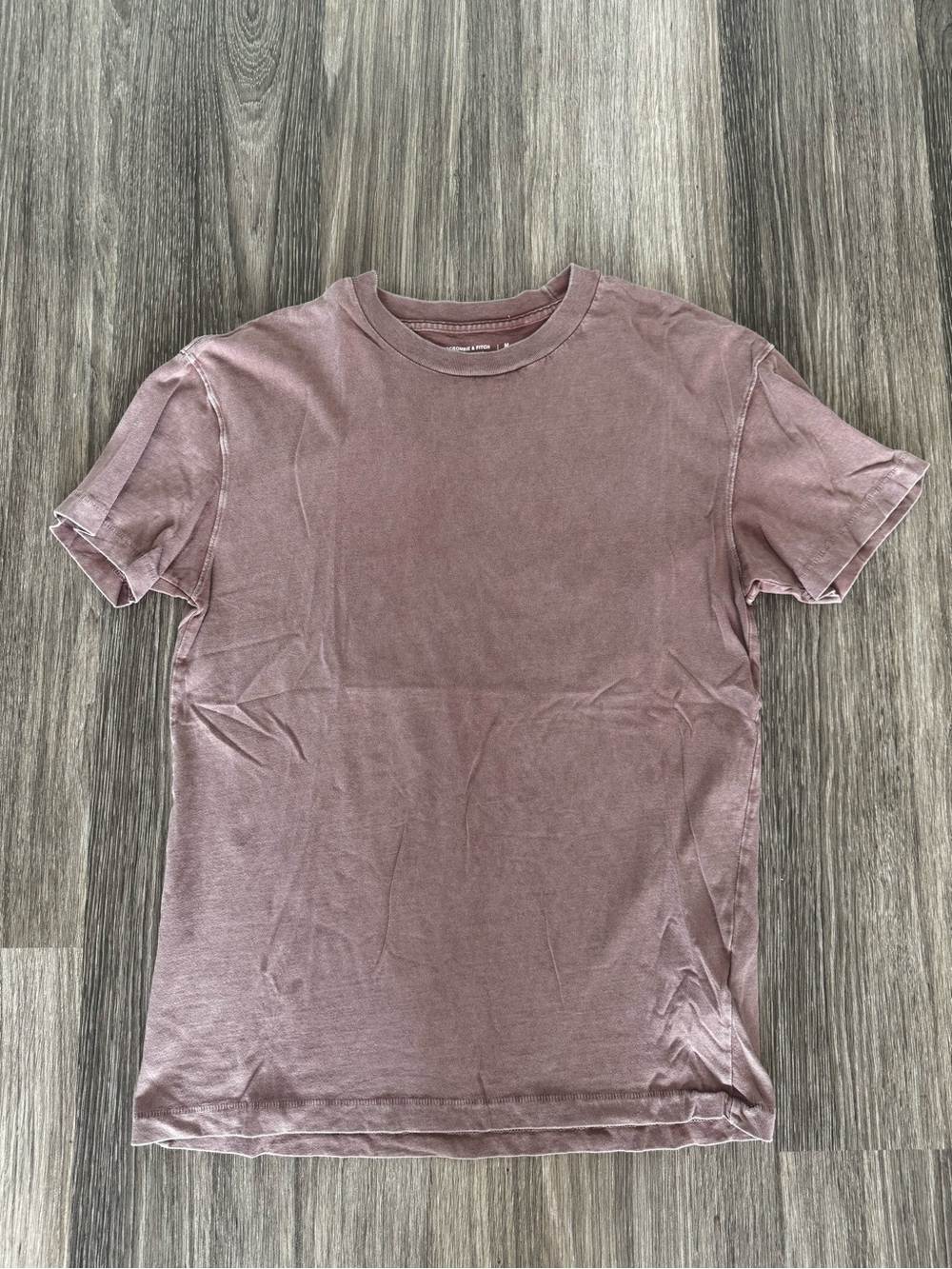 Abercrombie & Fitch Washed Mauve Short Sleeve Crew
